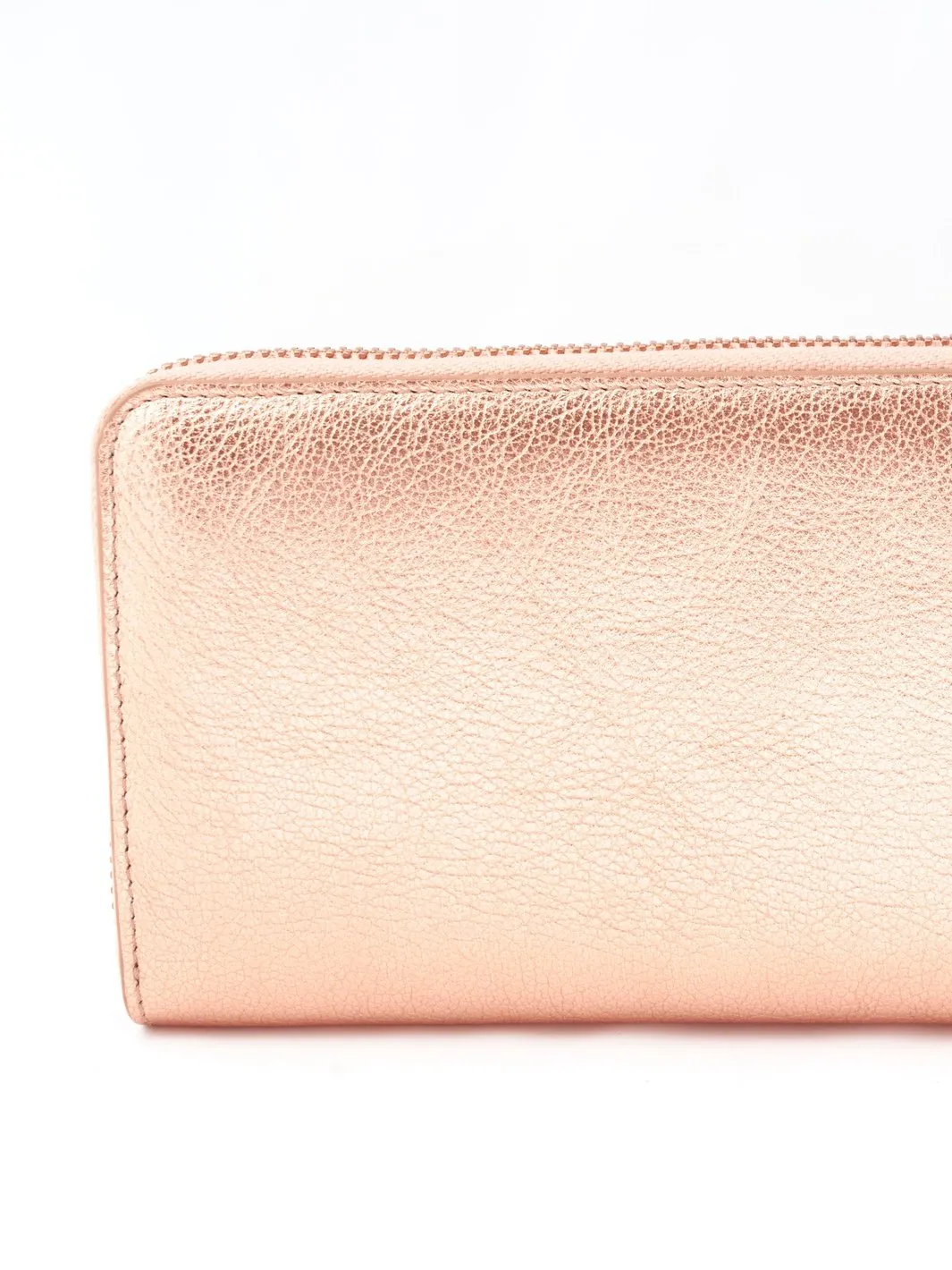 Comme des Garçons rose gold leather wallet, 2010