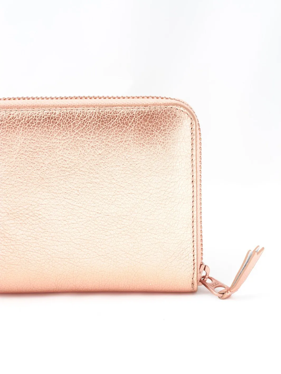 Comme des Garçons rose gold leather wallet, 2010