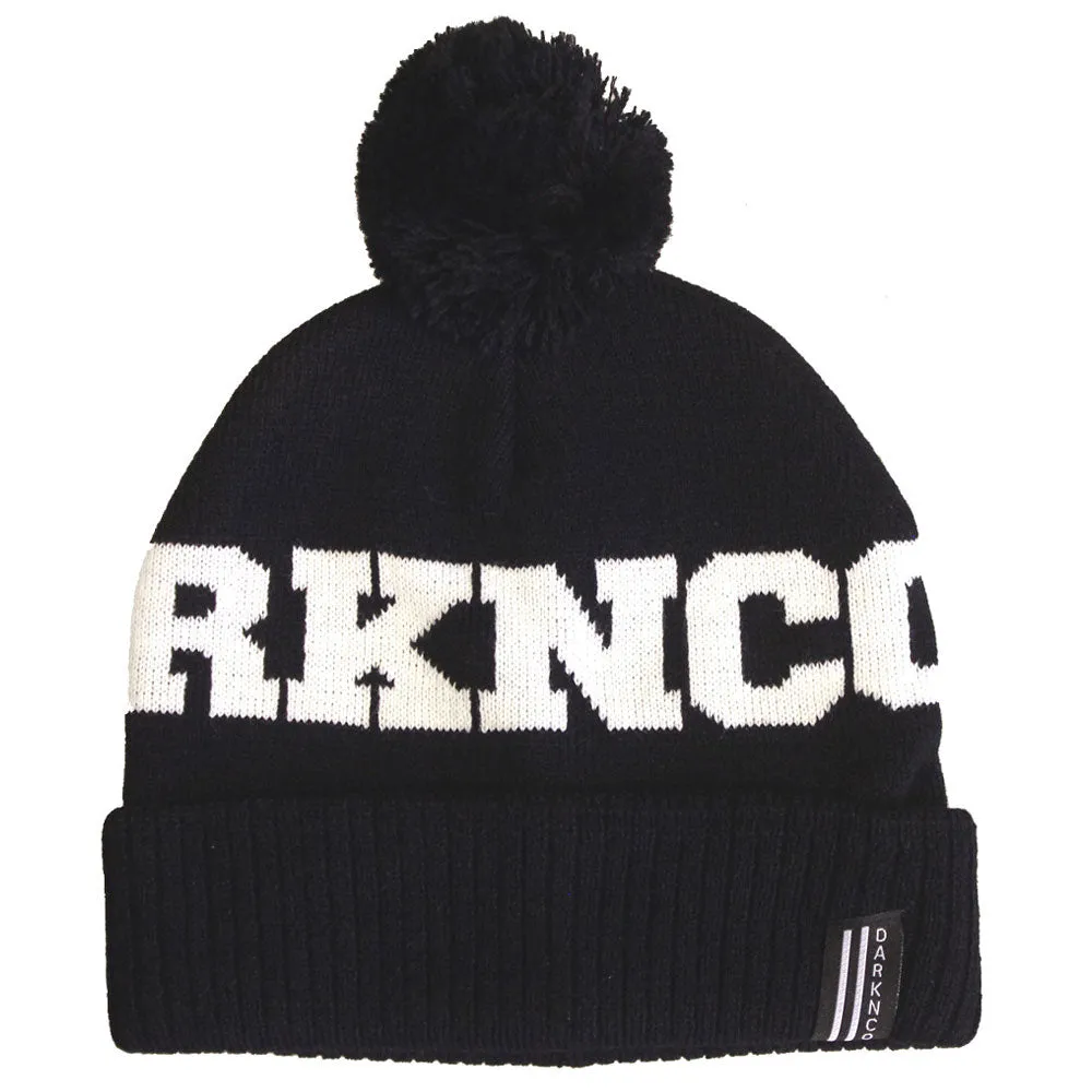 Darkncold Inner City Pom Pom Beanie Hat Black White