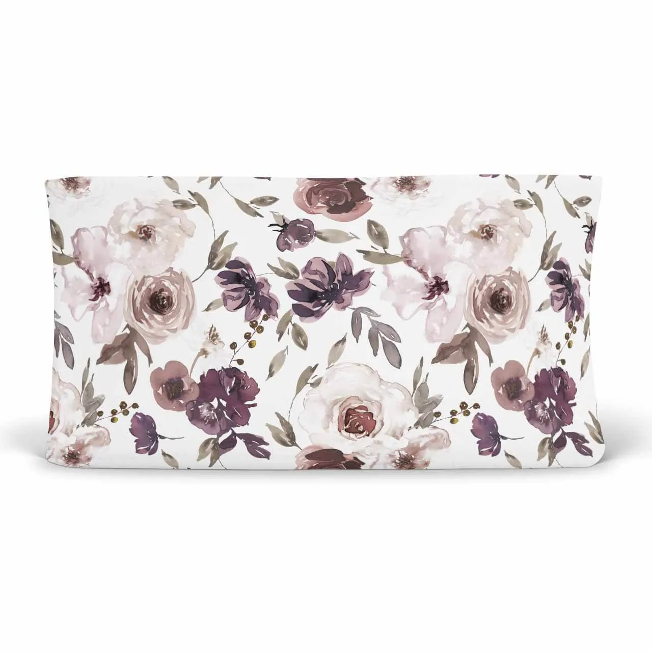 Demi's Dusty Purple Floral Changing Pad Cover