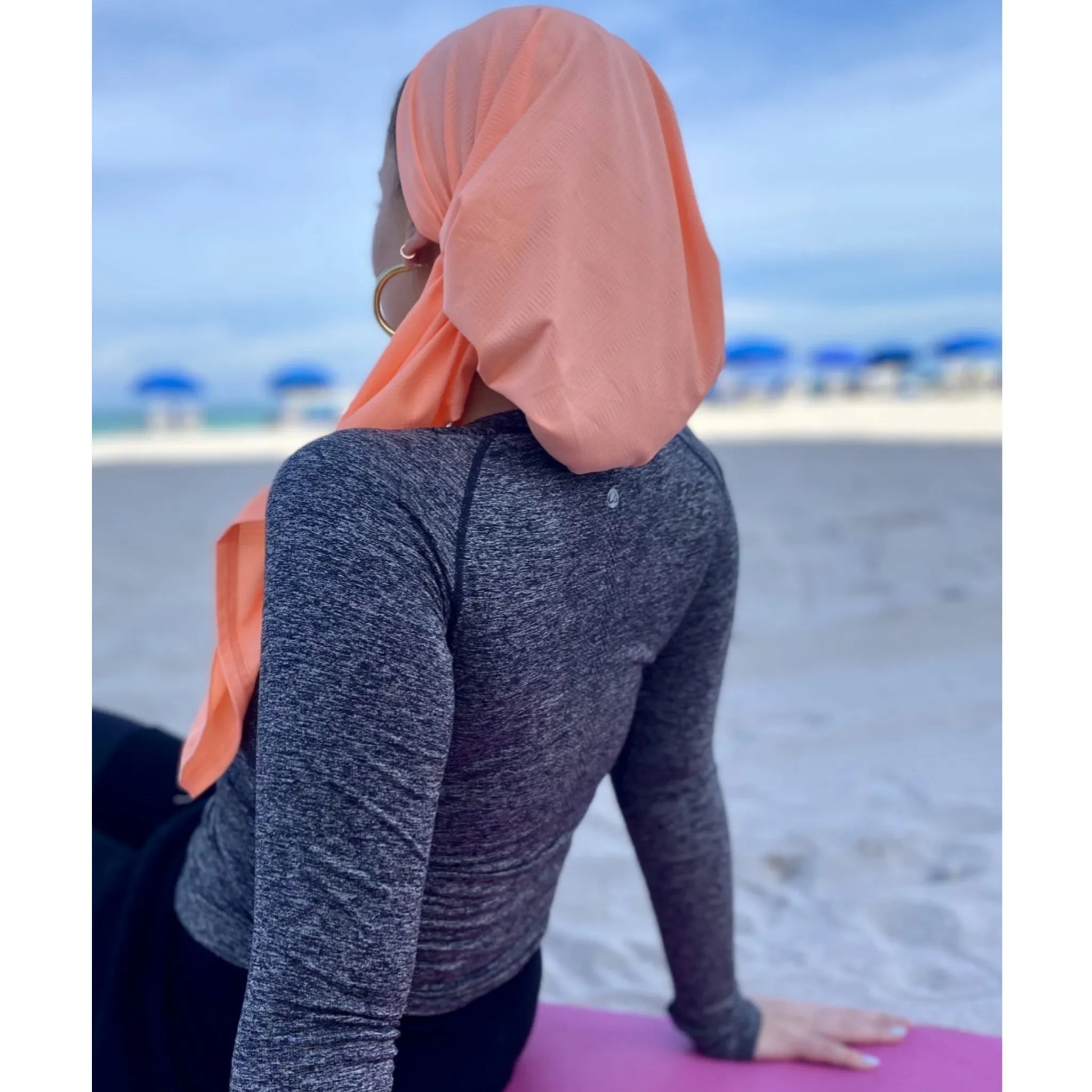 Dri Fit SB Pre-Tied Headscarf: Coral