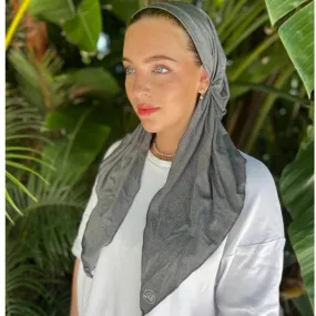 Dri Fit SB Pre-Tied Headscarf: Heather Grey