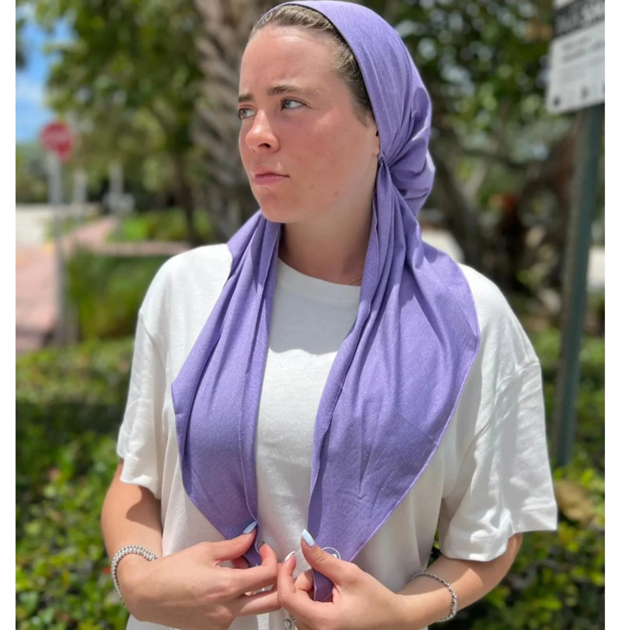 Dri Fit SB Pre-Tied Headscarf: Periwinkle