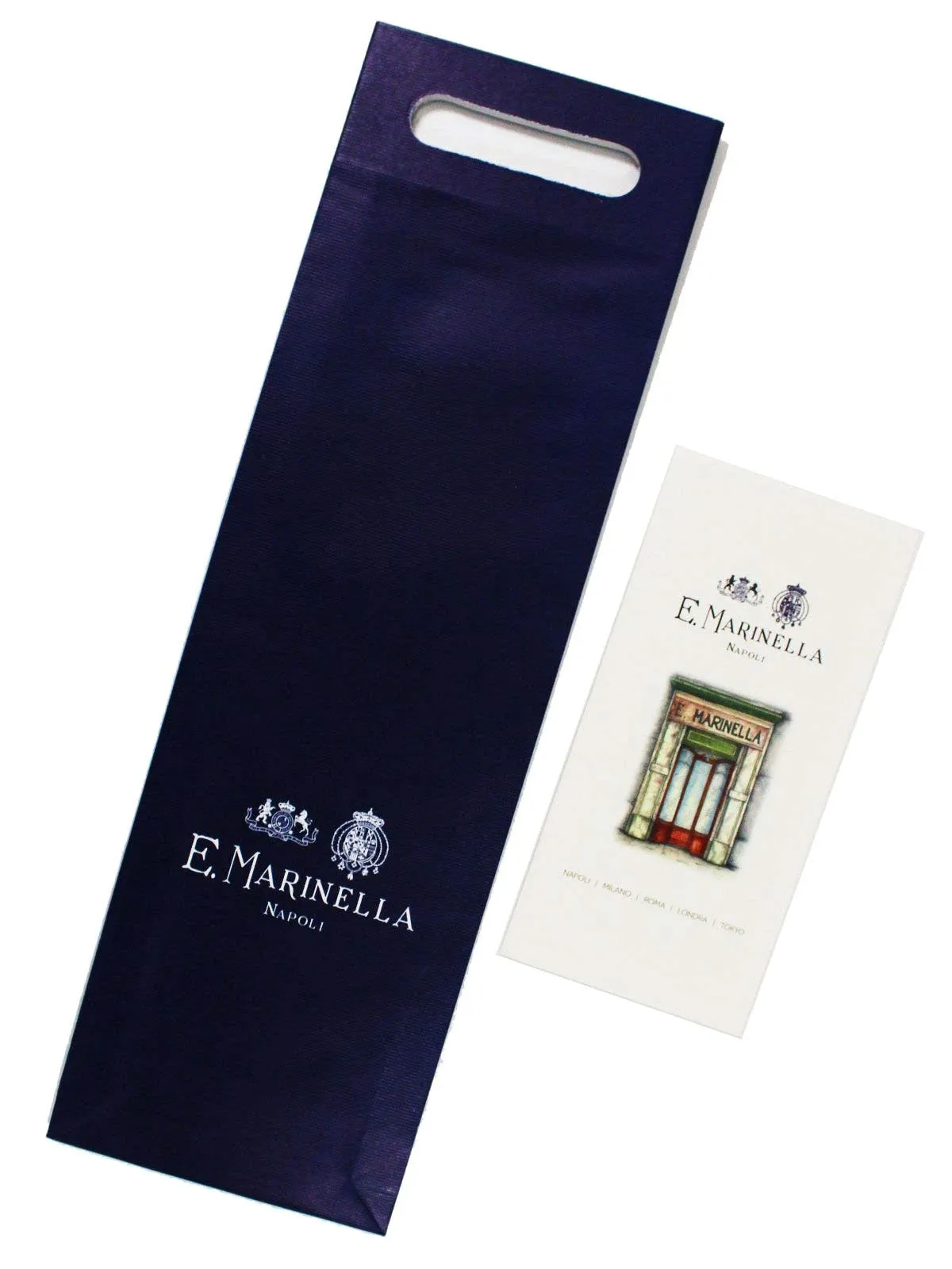 E. Marinella Tie Dark Blue Geometric Design SALE