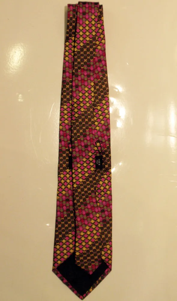 EMILIO PUCCI Men's Multi Color Silk Neck Tie with Polka Dots  57 in.