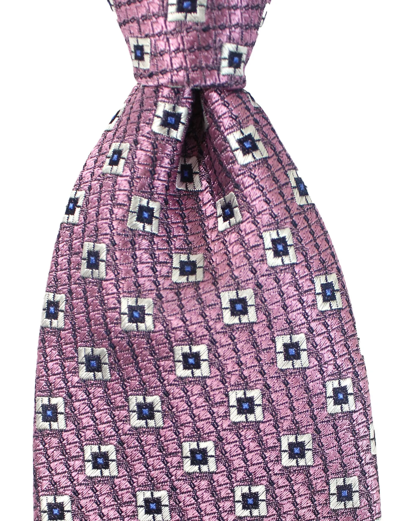 Ermenegildo Zegna Silk Tie Pink Geometric