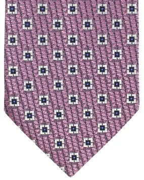 Ermenegildo Zegna Silk Tie Pink Geometric