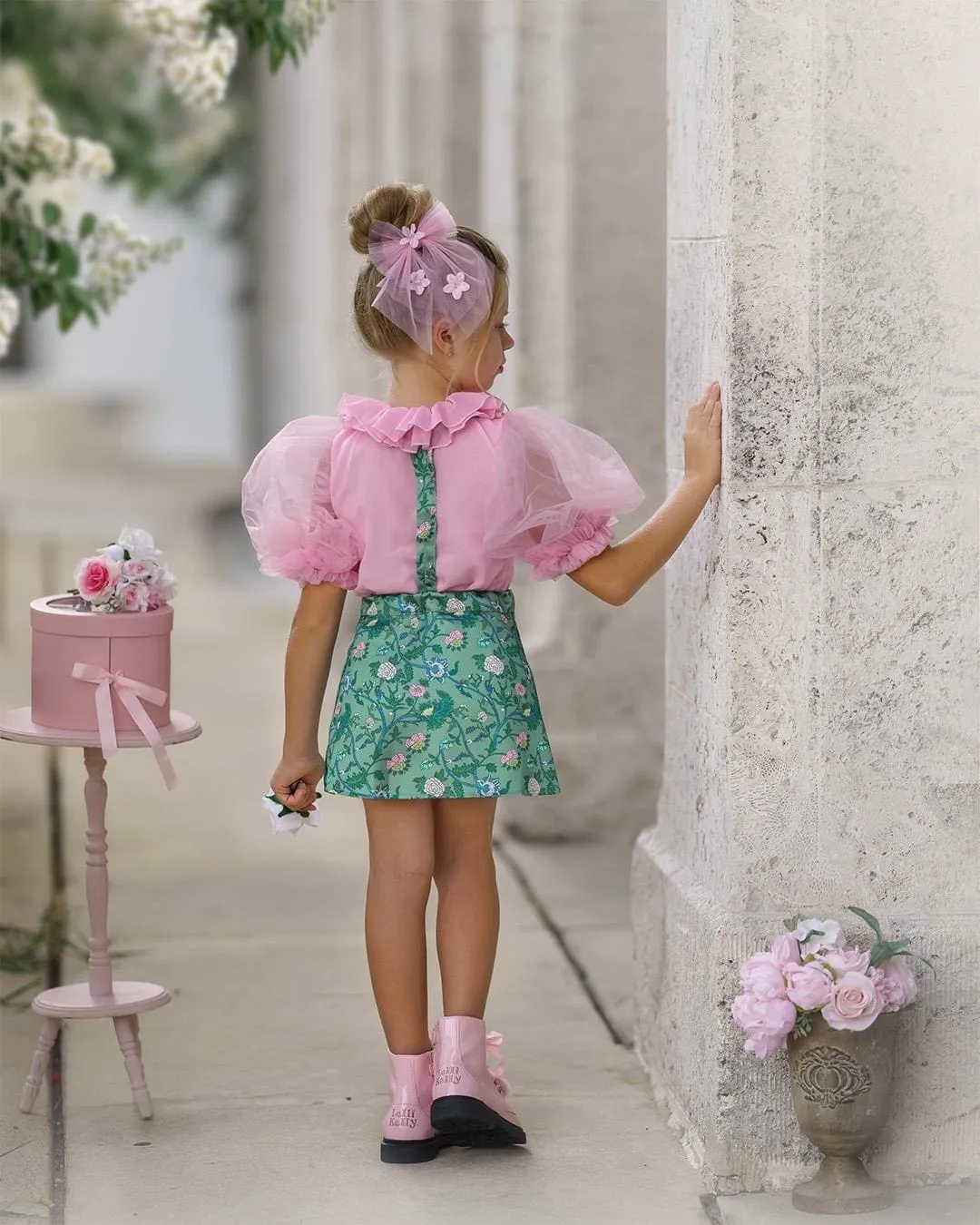 Eva Pink Tulle Hair Bow