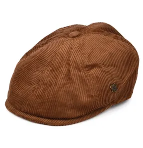 Failsworth - Hudson Cord Cap - 6 panel - Peaky Blinder - Cotton Corduroy - Toffee