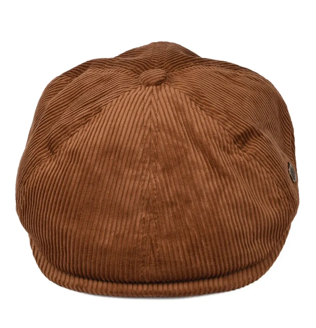 Failsworth - Hudson Cord Cap - 6 panel - Peaky Blinder - Cotton Corduroy - Toffee