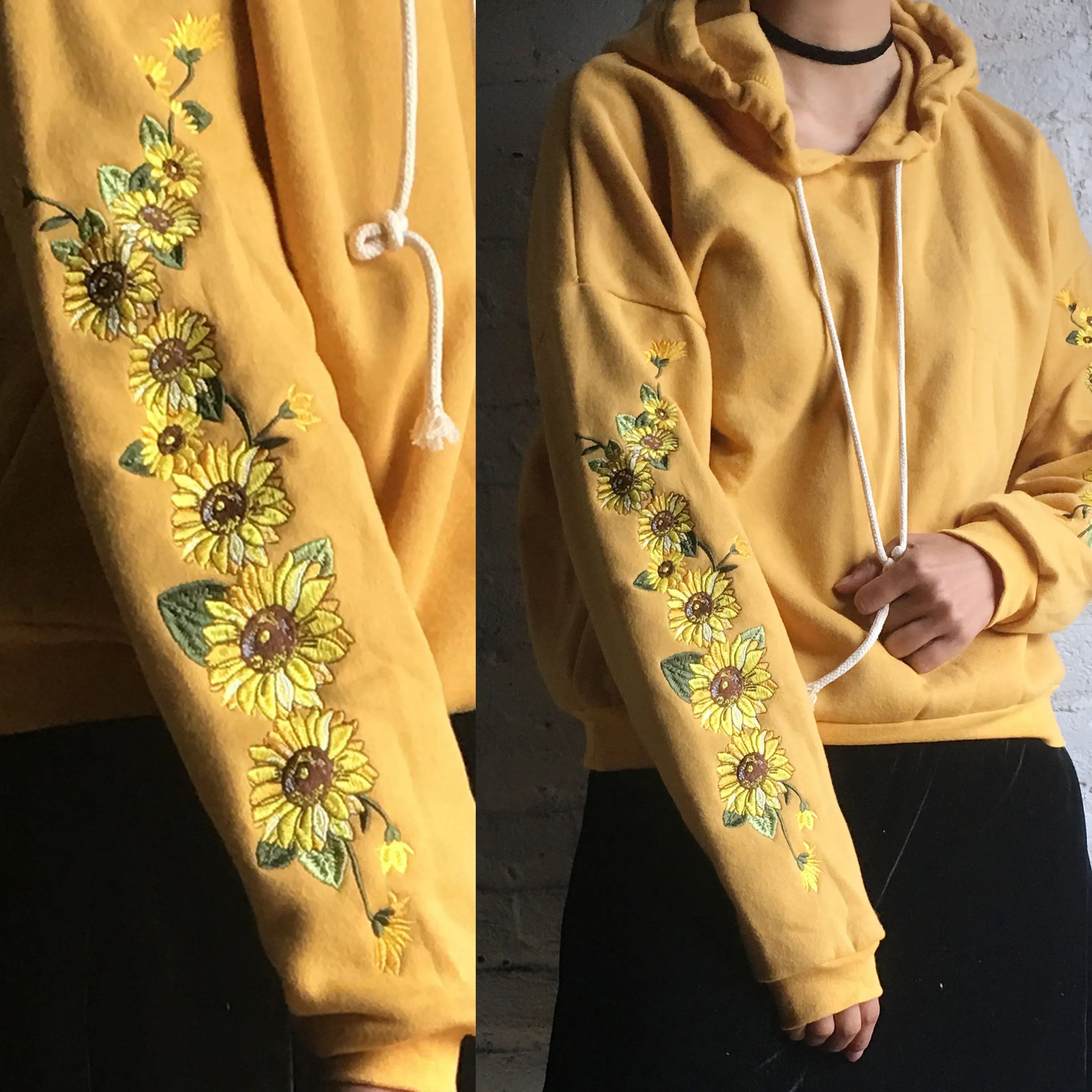 FLOWER CHILD SUNFLOWER HOODIE jumper