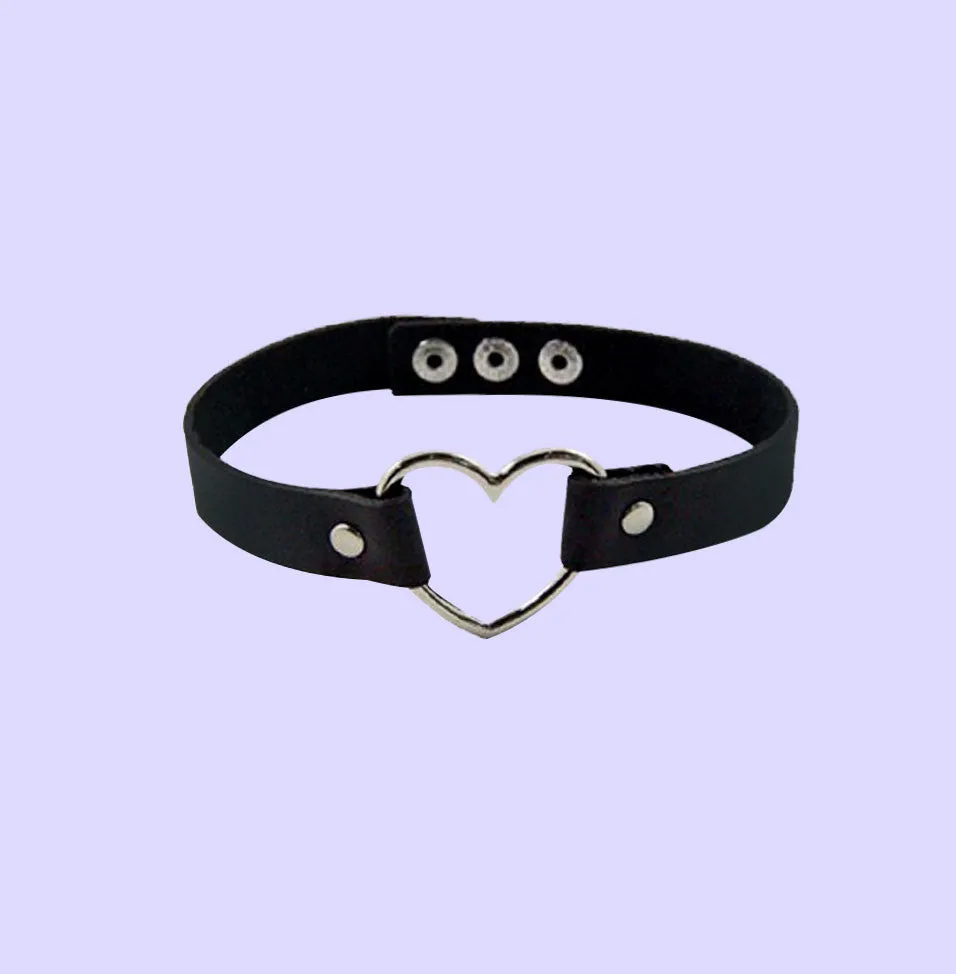 FREE SHIPPING Vegan Heart ring choker