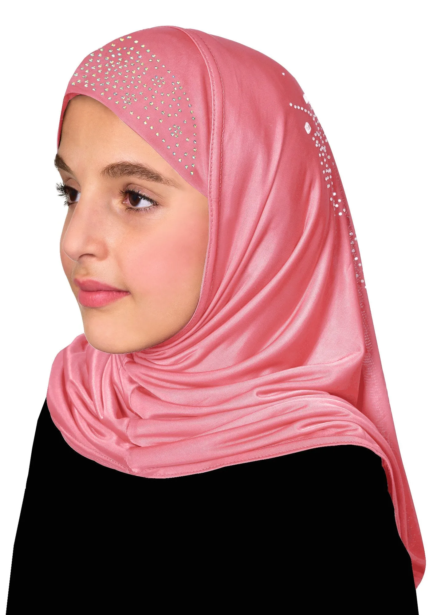 Girl's Aiyah Amira Hijab 1 piece Lycra Pull On Headscarf MADE IN TURKEY