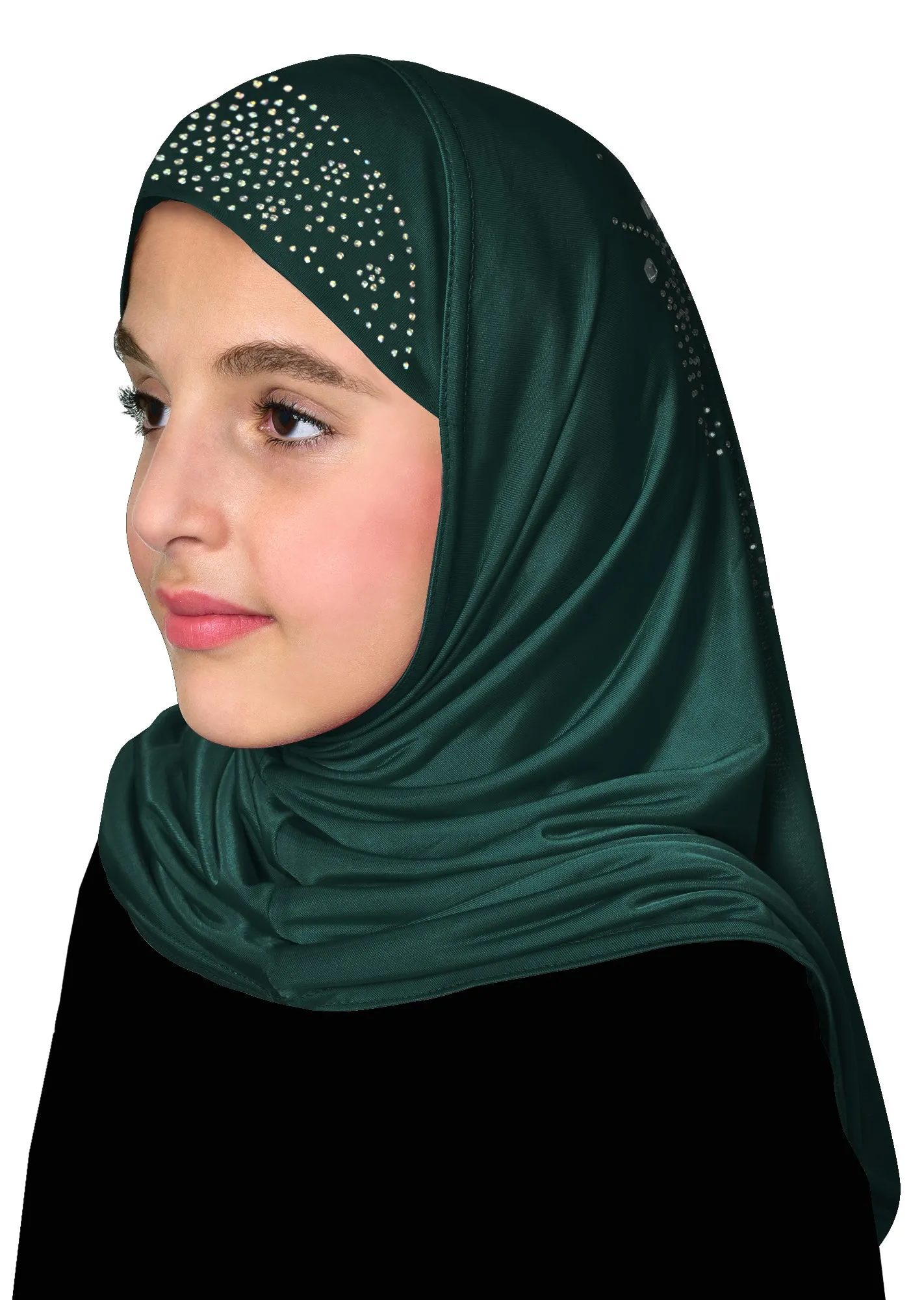 Girl's Aiyah Amira Hijab 1 piece Lycra Pull On Headscarf MADE IN TURKEY