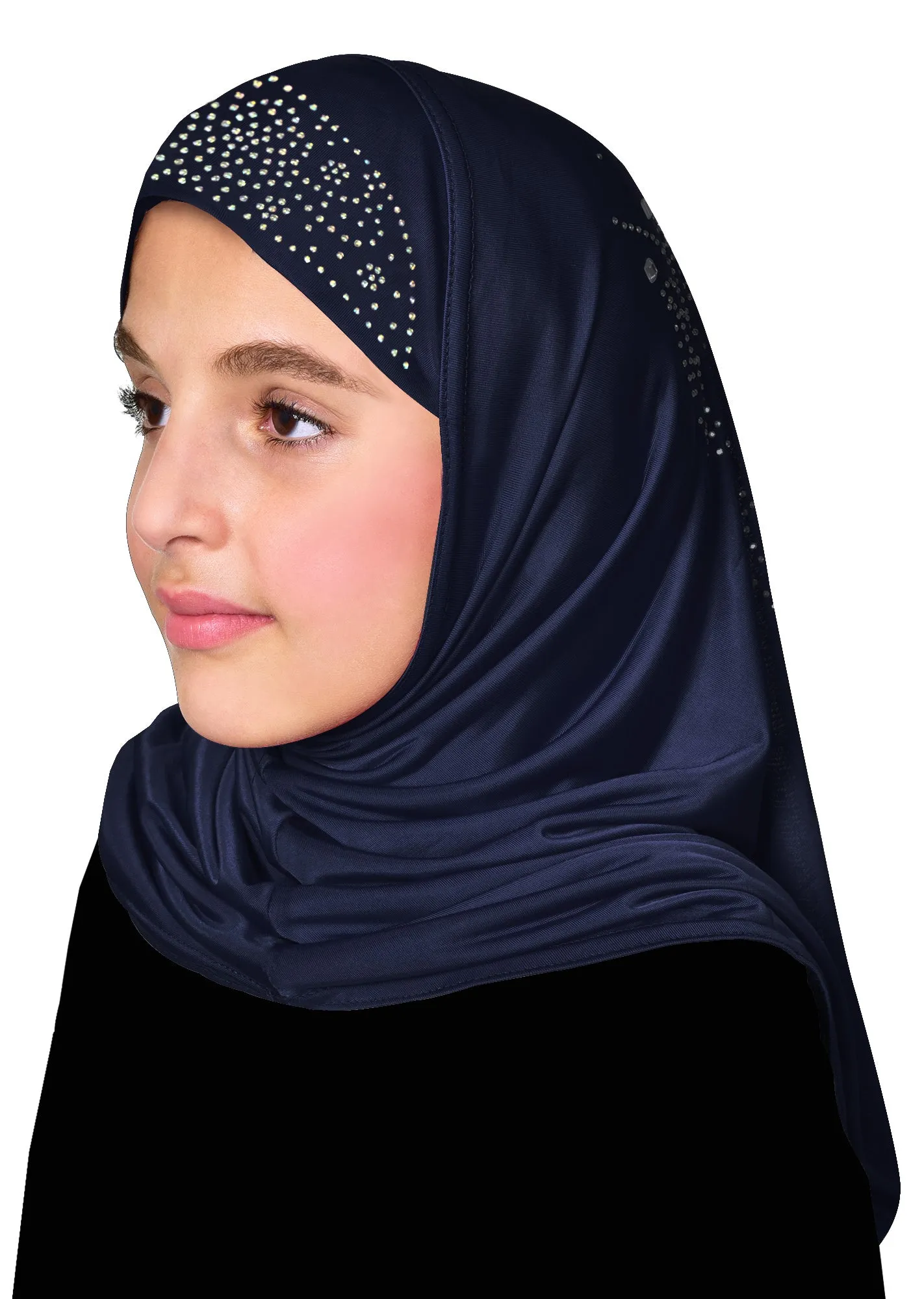 Girl's Aiyah Amira Hijab 1 piece Lycra Pull On Headscarf MADE IN TURKEY