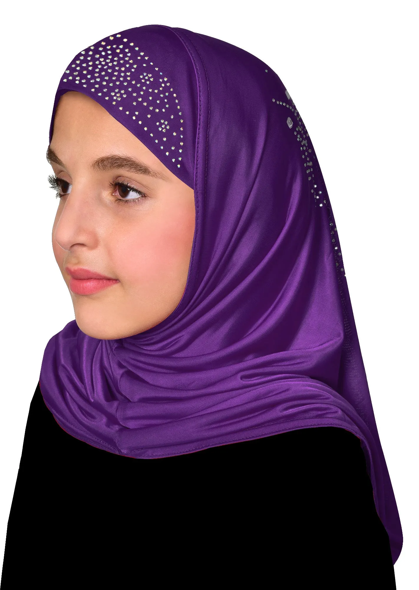 Girl's Aiyah Amira Hijab 1 piece Lycra Pull On Headscarf MADE IN TURKEY