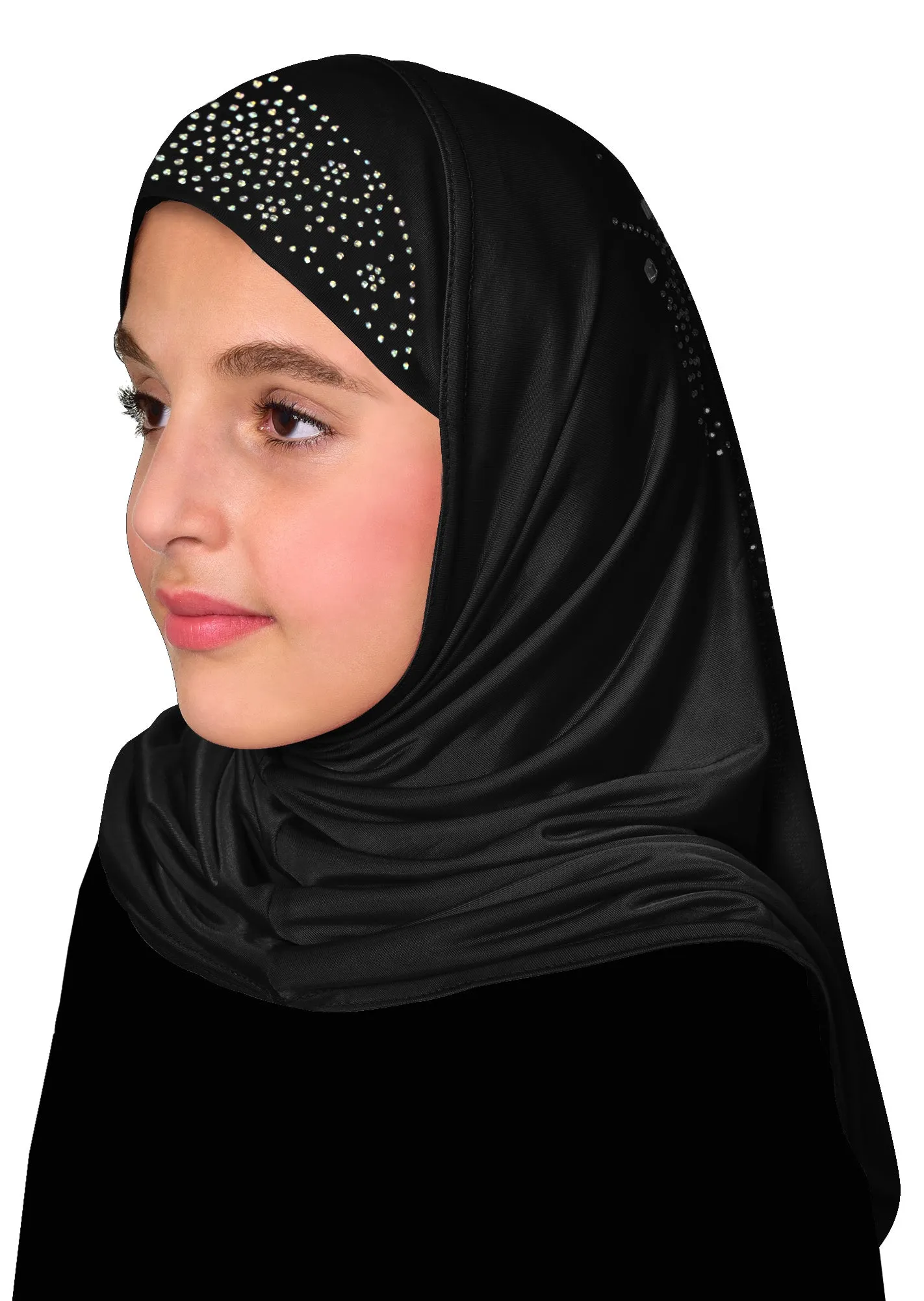 Girl's Aiyah Amira Hijab 1 piece Lycra Pull On Headscarf MADE IN TURKEY