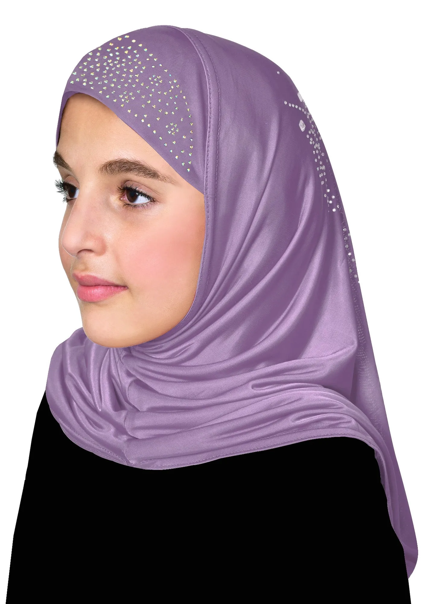 Girl's Aiyah Amira Hijab 1 piece Lycra Pull On Headscarf MADE IN TURKEY