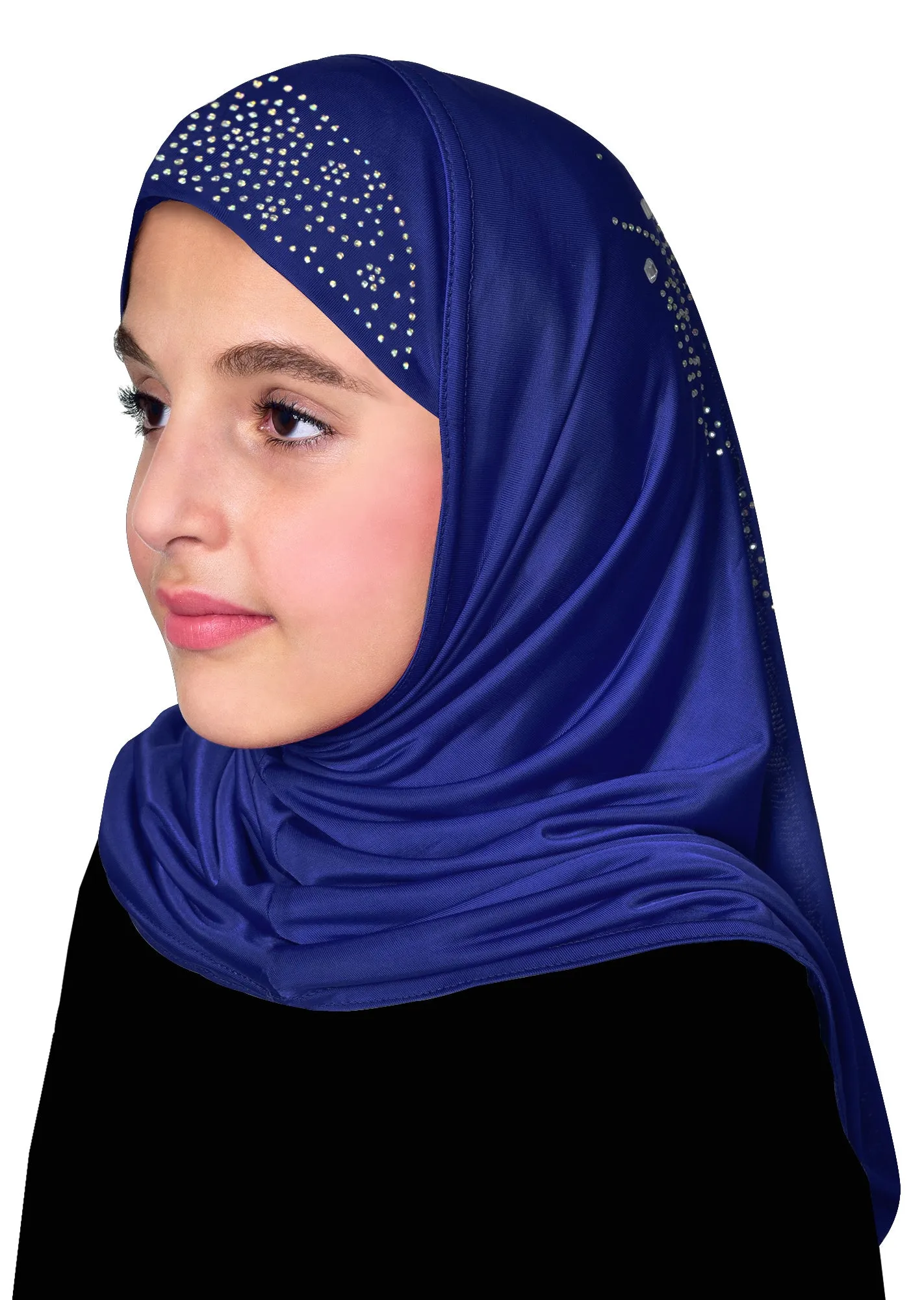 Girl's Aiyah Amira Hijab 1 piece Lycra Pull On Headscarf MADE IN TURKEY