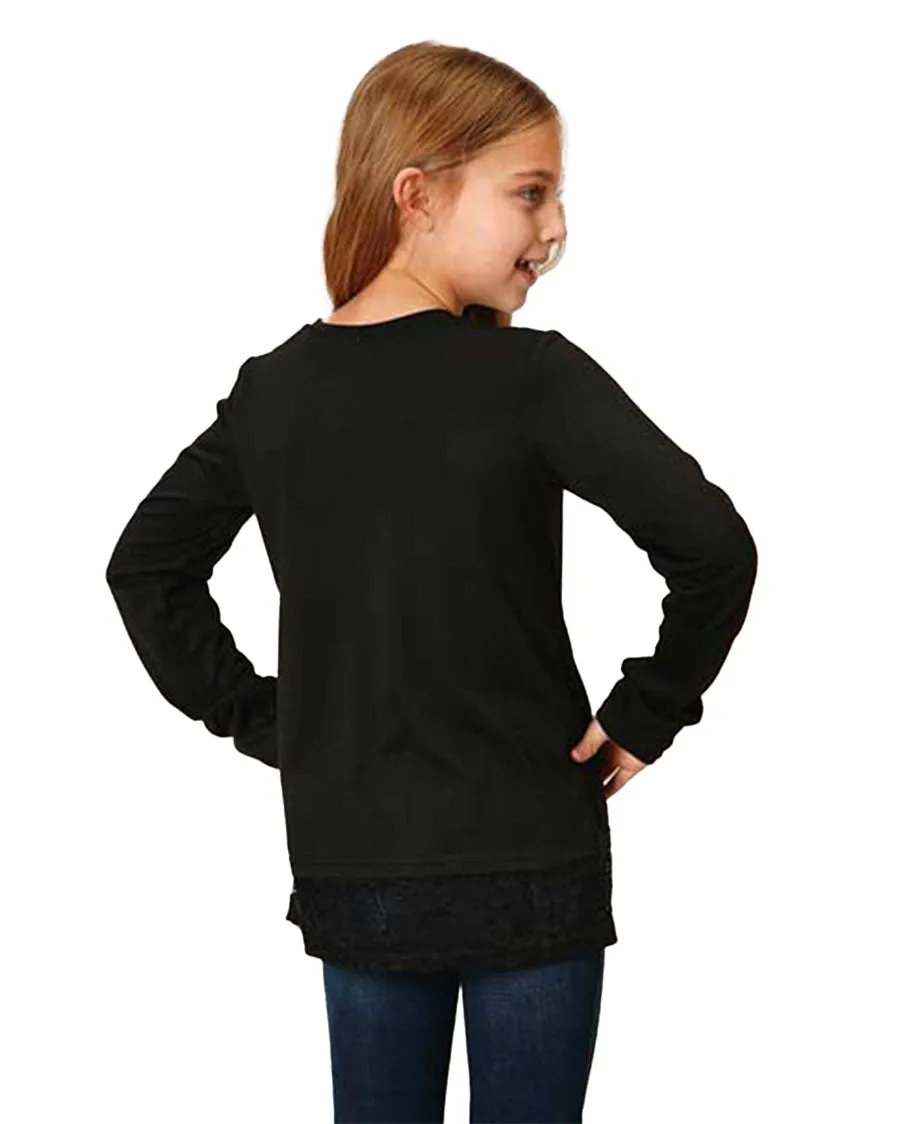 Girls' Jersey Knit Long Sleeve Tee