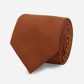 Grosgrain Solid Burnt Sienna Tie