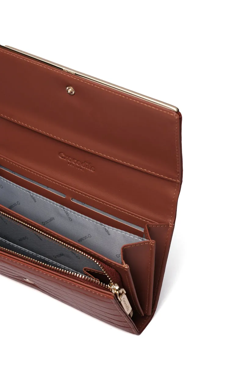 Harper- Bi-fold Long Wallet-Brown