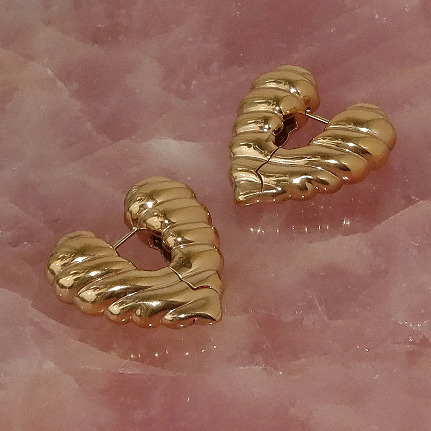 Heart of Gold Hoops | Gold