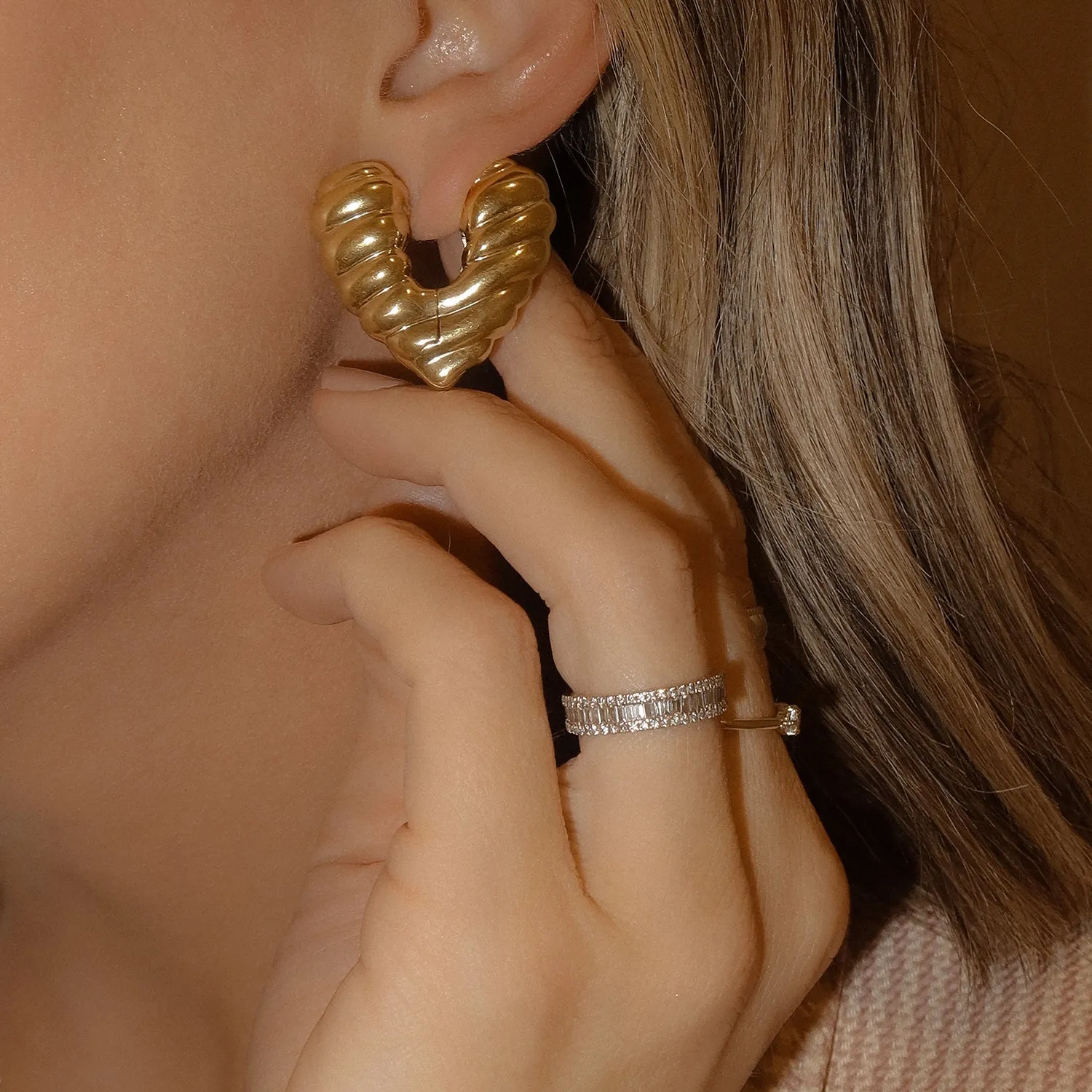 Heart of Gold Hoops | Gold