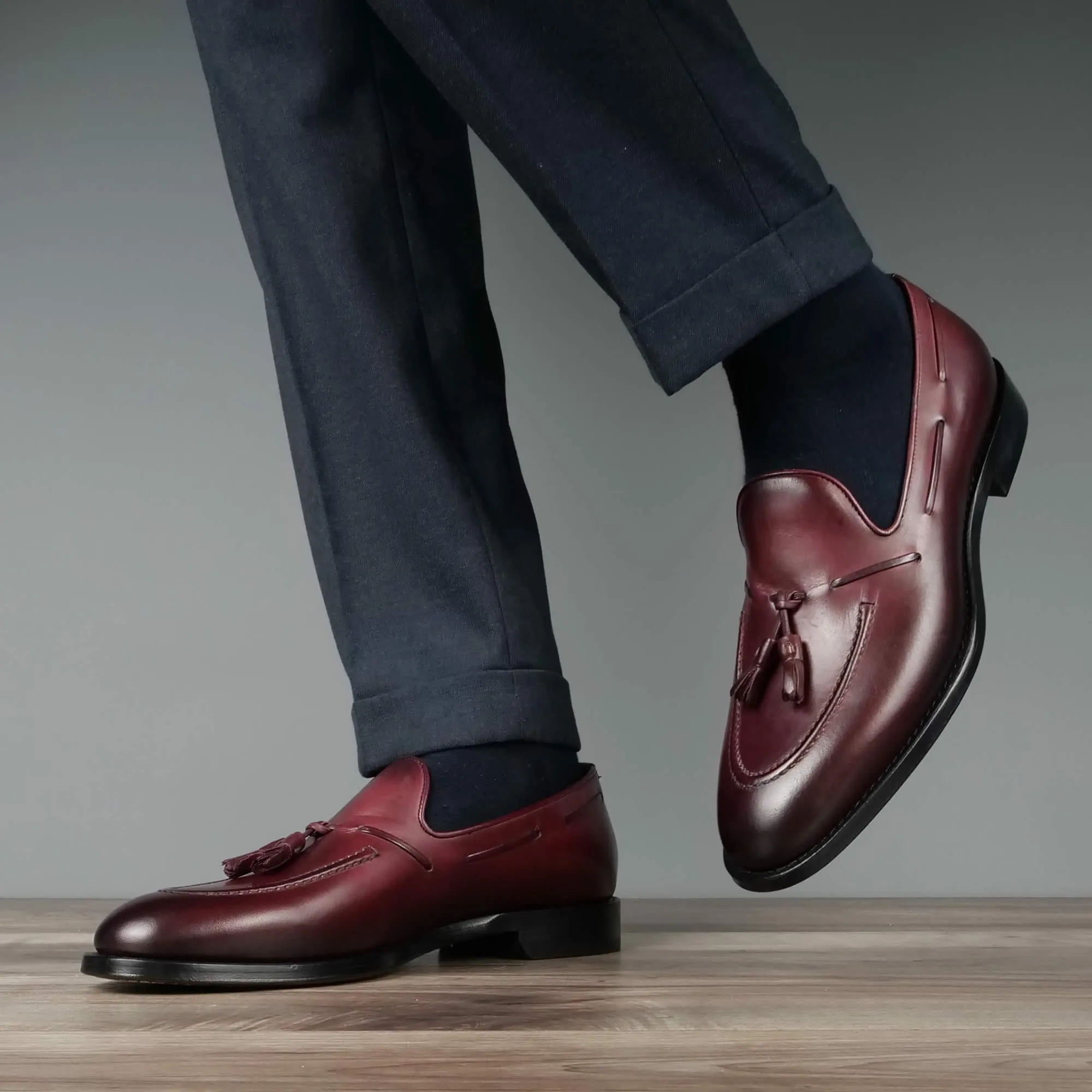 Henley Tassel Loafer Oxblood