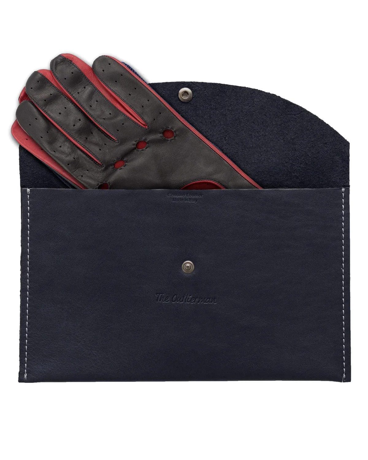 HERITAGE - Leather Driving Gloves - Black/Red