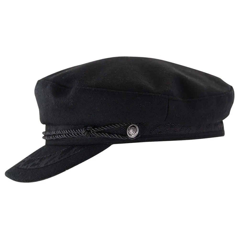 HW Collection Greek Fisherman Unisex Cap - Black