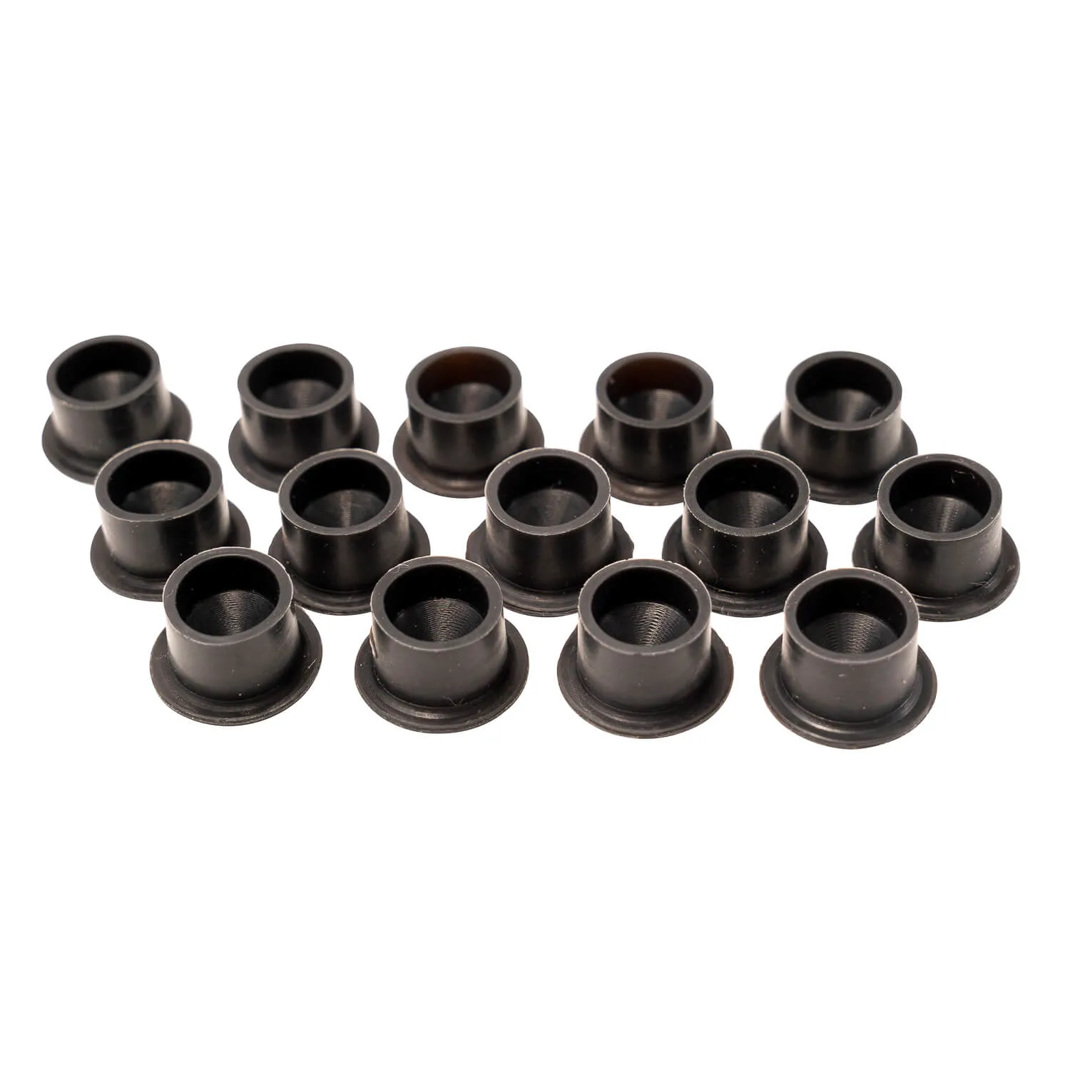 Jet Black - Solid & Reliable Black Silicone Ink Caps - 12mm (200ct)