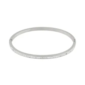 Joy Waterproof Slim CZ Bangle Silver Plating