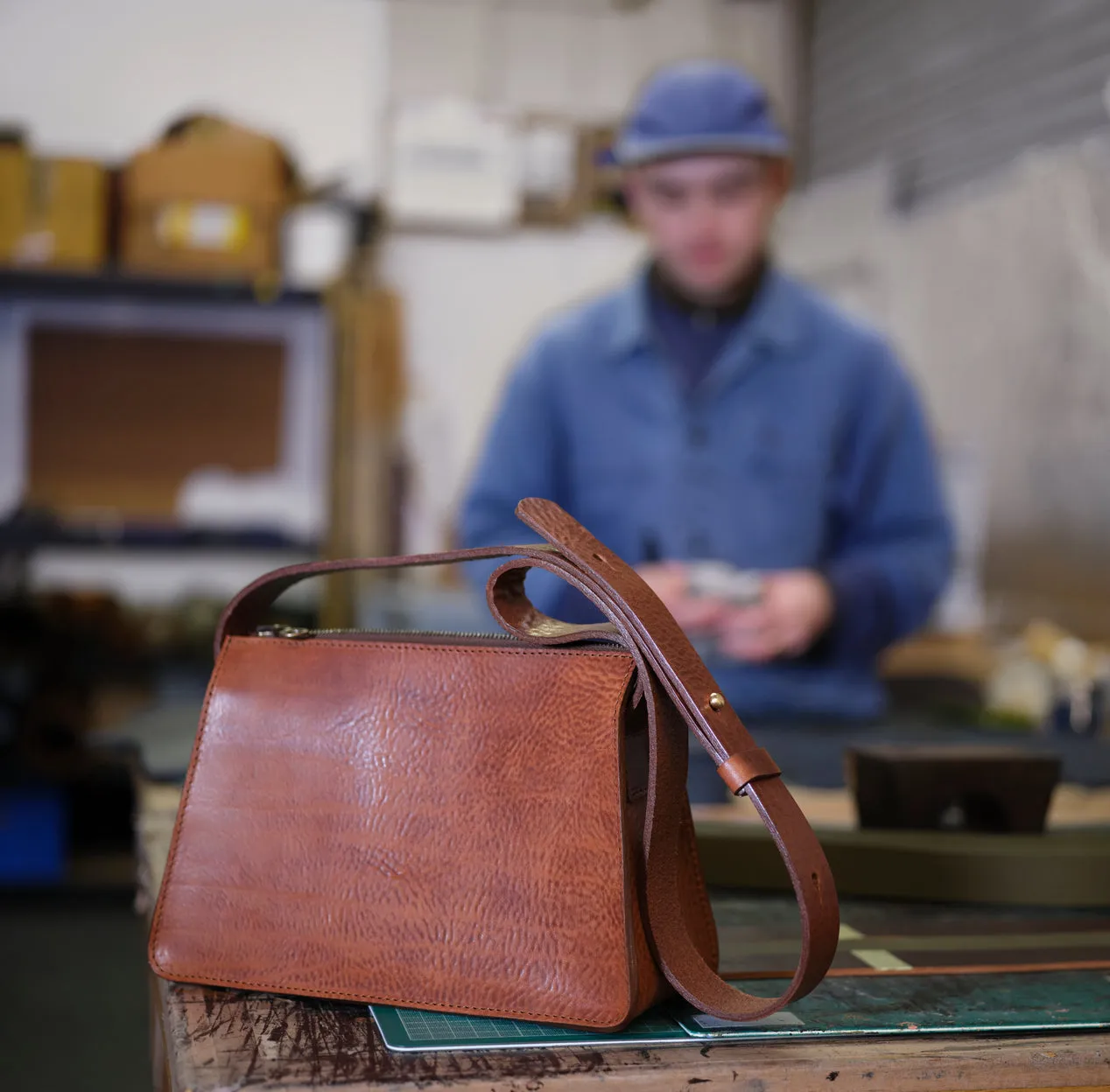 Kate Sheridan Pecan Zip Maple Bag