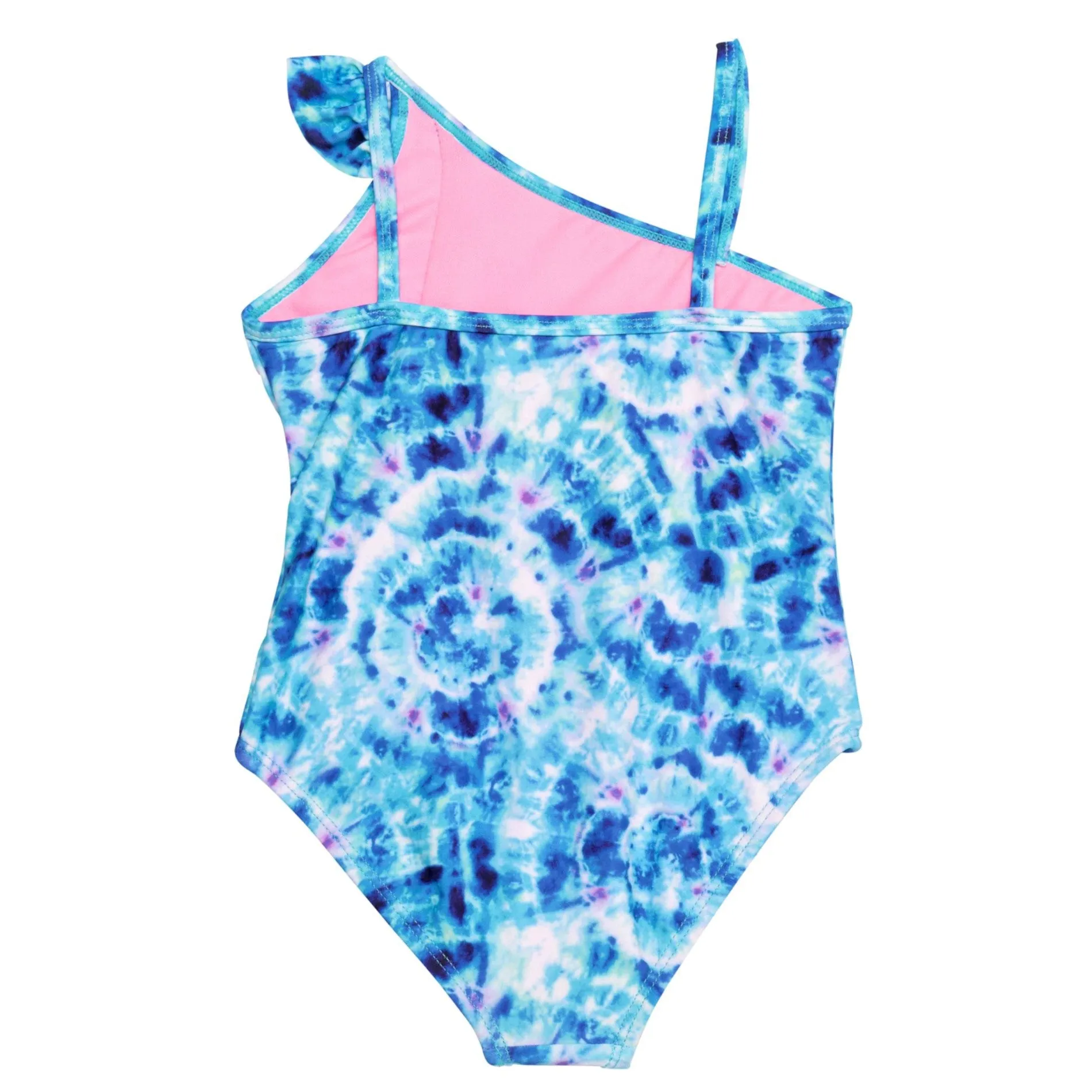 KENSIE GIRL Cheetah Madness Ruffle UPF 50 One-Piece Beach Pool Swimsuit