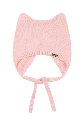 Kitten angora bonnet / Pink