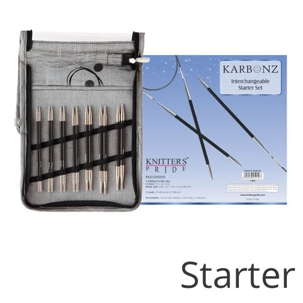 Knitters Pride Karbonz Interchangeable Circular Needle SETS