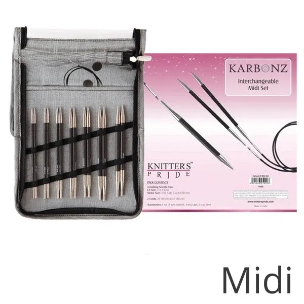 Knitters Pride Karbonz Interchangeable Circular Needle SETS