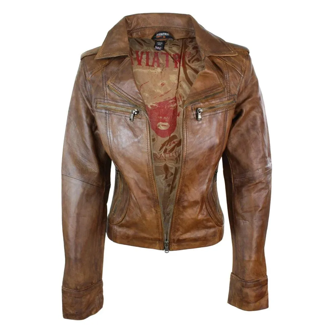 Ladies Women Real Leather Biker Rock Purple Red Slim Fit Jacket