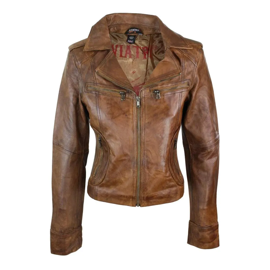 Ladies Women Real Leather Biker Rock Purple Red Slim Fit Jacket