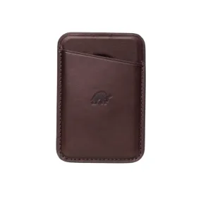 Leather Magnetic Wallet - BOURBON