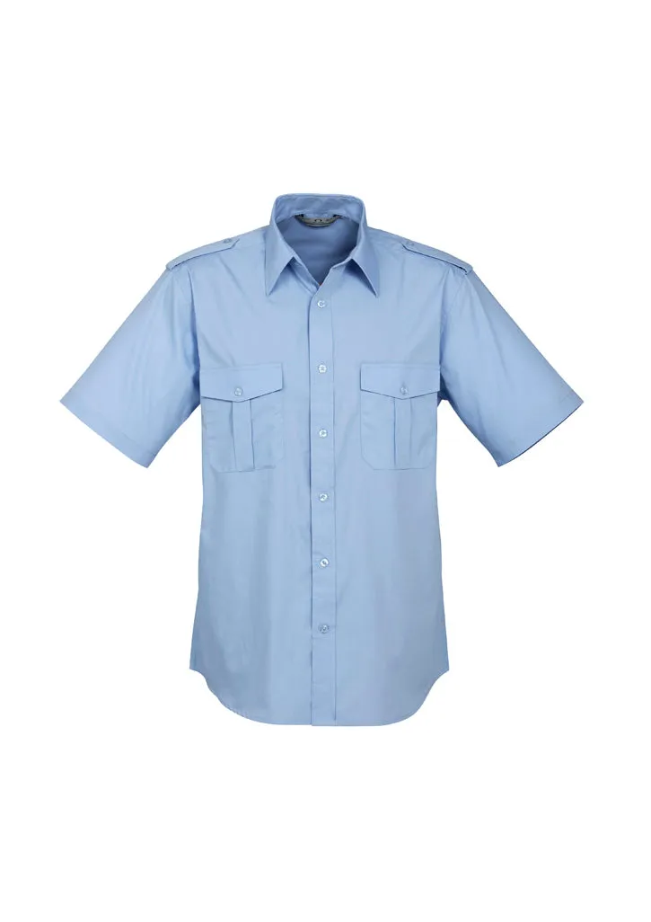 Mens Epaulette Short Sleeve Shirt