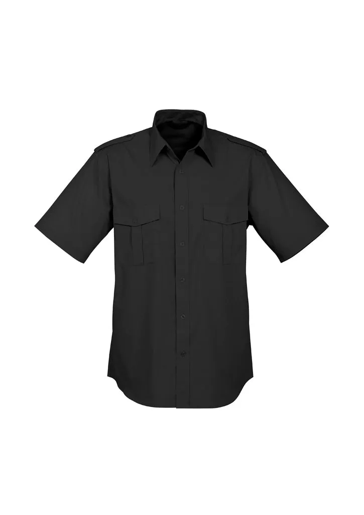 Mens Epaulette Short Sleeve Shirt