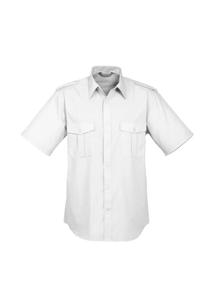 Mens Epaulette Short Sleeve Shirt