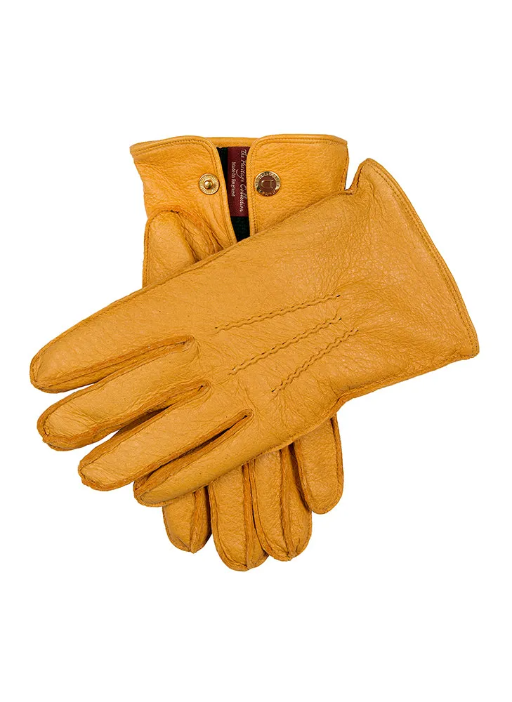 Men's Heritage Cashmere-Lined Peccary Leather Gloves