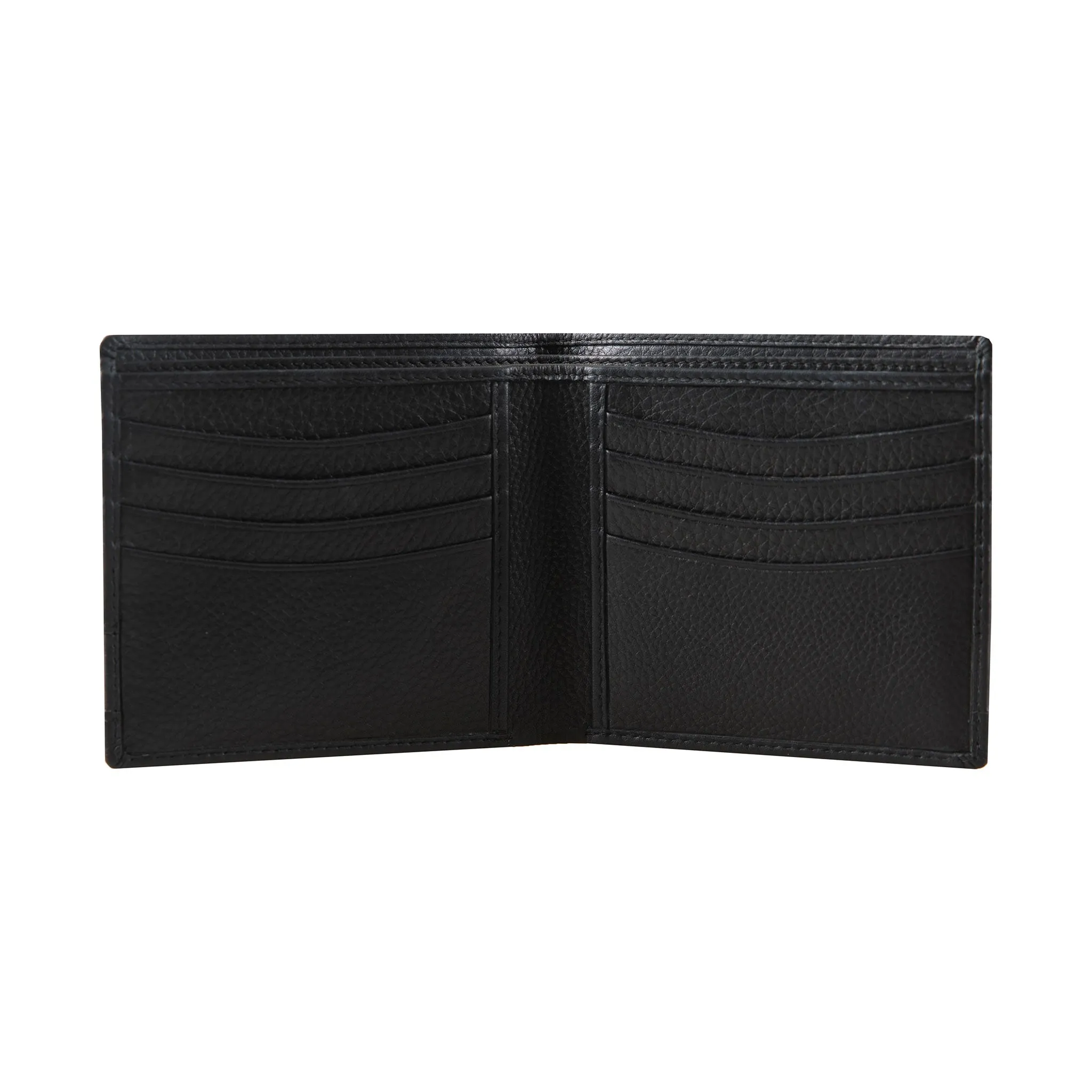 Men's Pebble Grain Leather Bifold Wallet with RFID Blocking