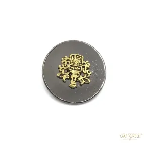 Metal Button with Central Emblem - Art. D186