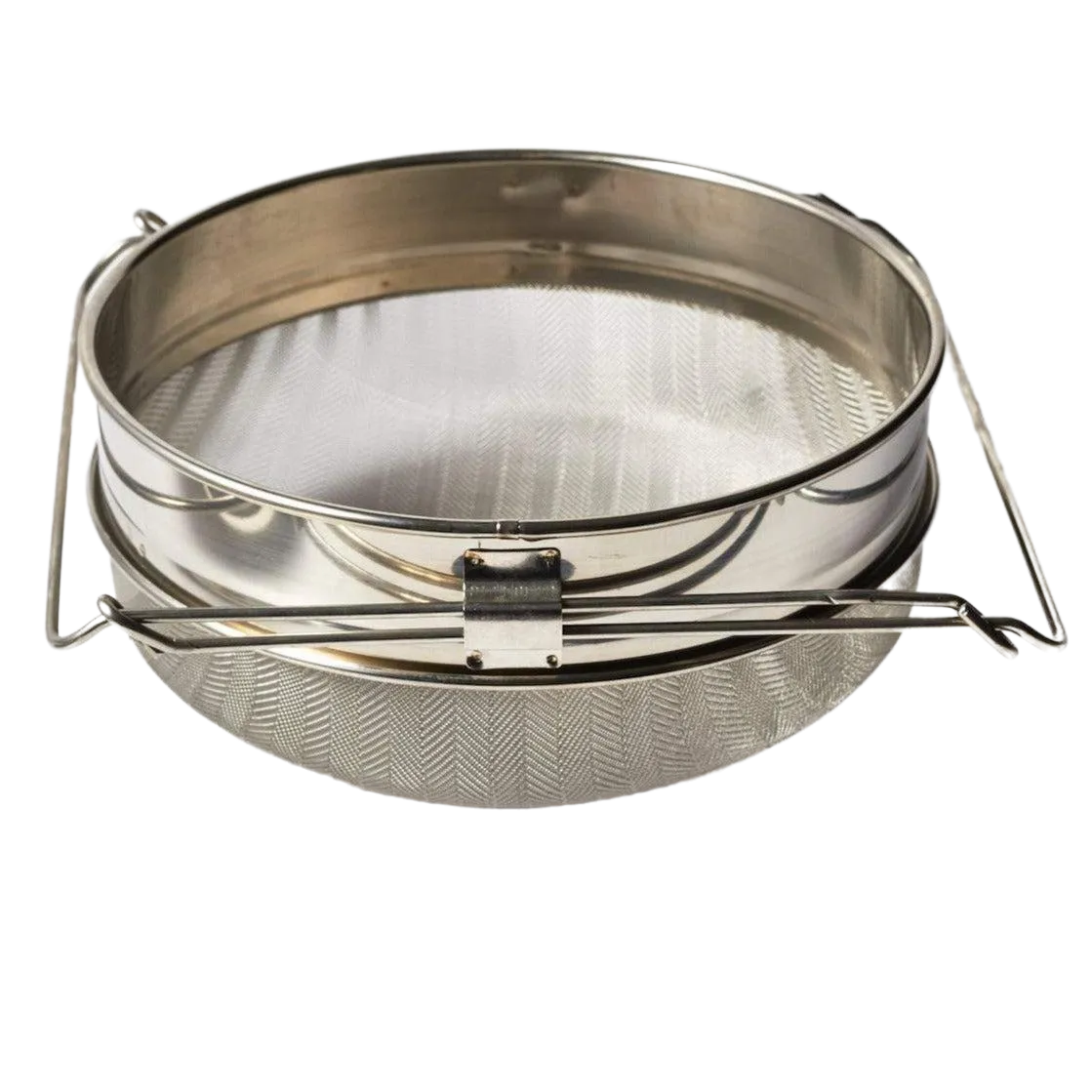 Metal Double Honey Strainer