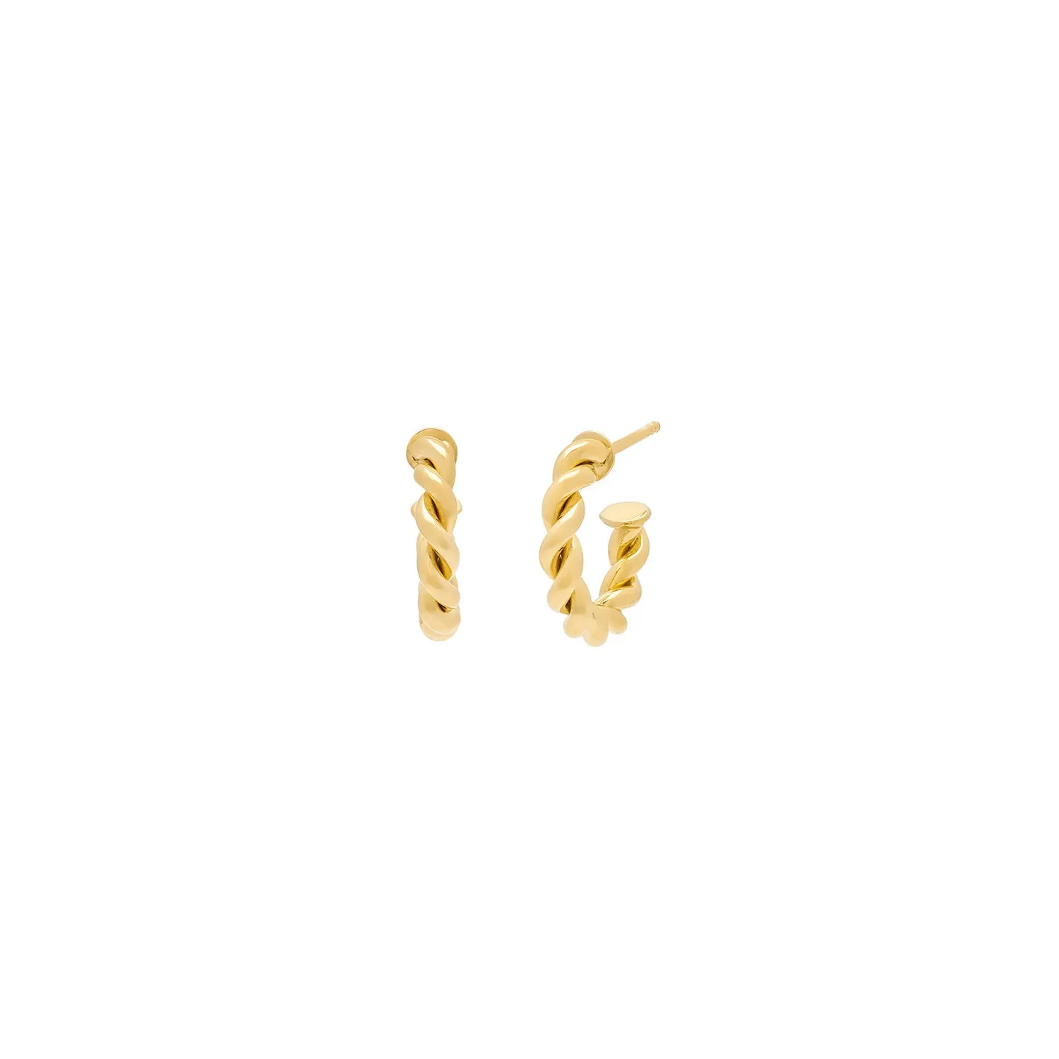 Mini Twist Hoops | Gold