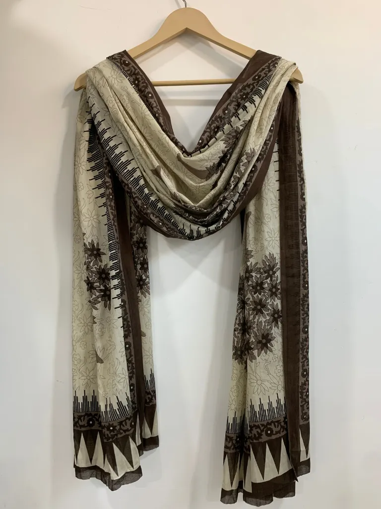 Mocha Magic Cotton Dupatta